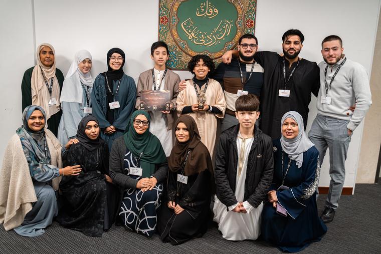 A group of guests photographed together before the ceremony.